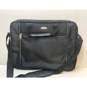Samsonite padded laptop bag briefcase messenger shoulder strap 17" x 13" black